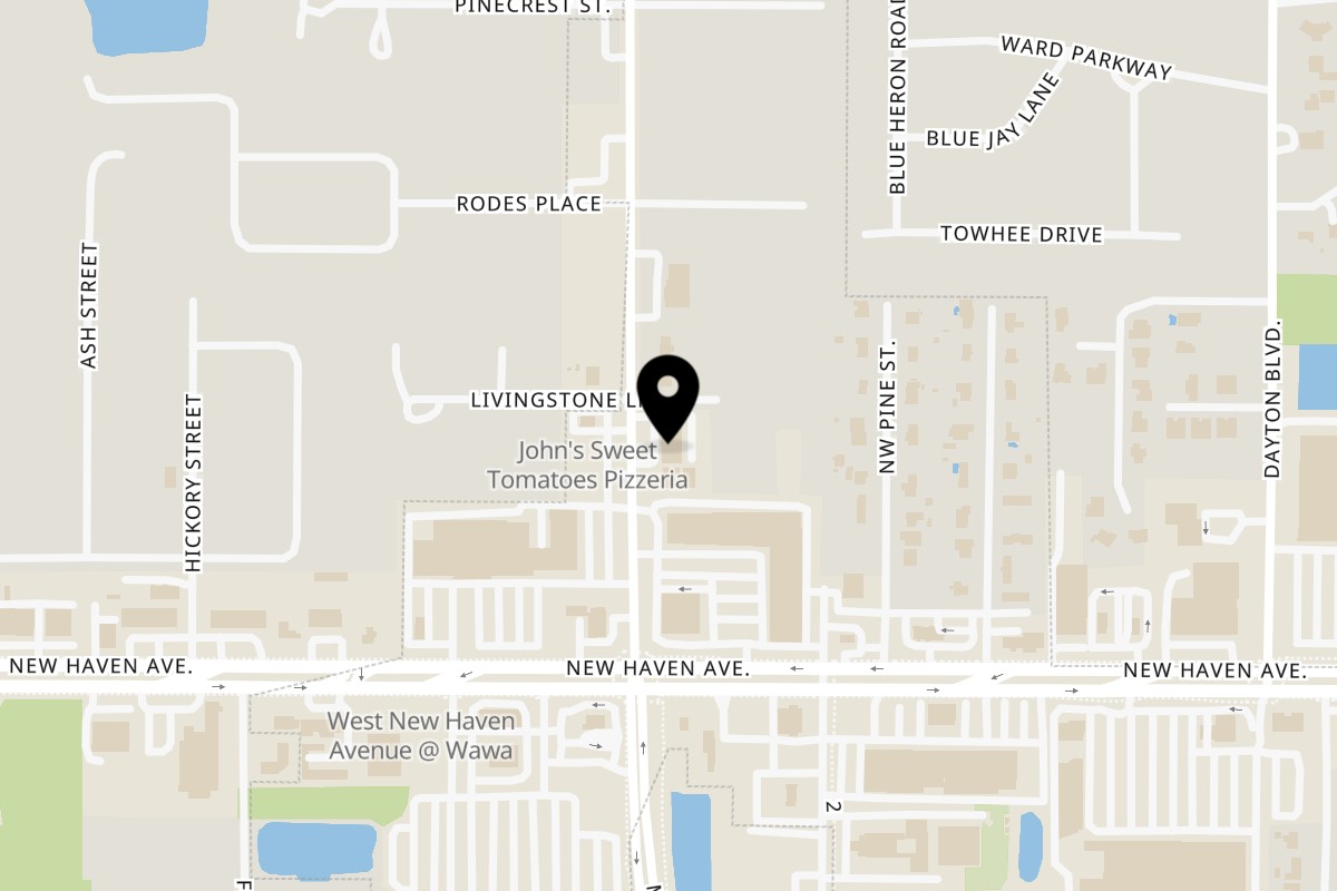 Map showing the location of Love Bugs Bakery on 1609 S Wickham Rd in West Melbourne